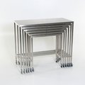 Midcentral Medical Set of 6 Stainless Steel Nesting Tables MCM560